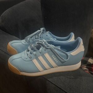 Adidas Samoa Light Blue and White Sneakers